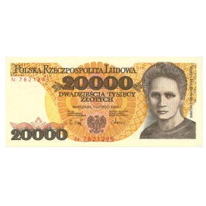 PRL, 20,000 zlotys 1989 B