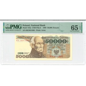 50.000 złotych 1989 BE - PMG 65 EPQ RZADKIE