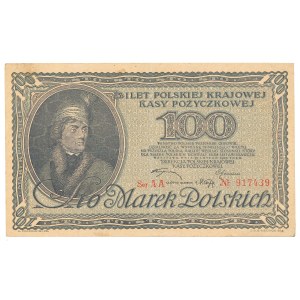 II RP, 100 marek polskich 1919 AA - pierwsza seria
