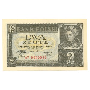 Second Polish Republic, 2 zlote, 1936, AV