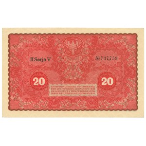 Druhá poľská republika, 20 poľských mariek, 1919, II. séria, V.