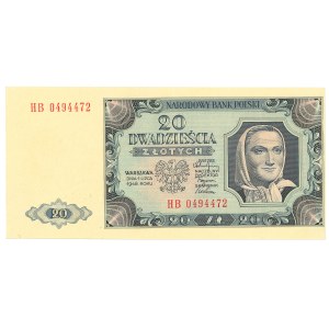 People's Republic of Poland, 20 zlotych, 1948 HB
