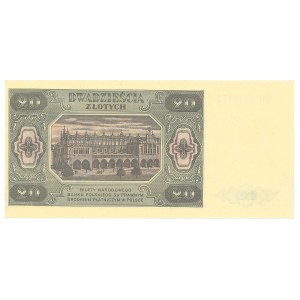 People's Republic of Poland, 20 zlotych, 1948 HB
