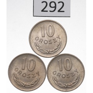 Volksrepublik Polen, 10-Groszy-Satz 1949 CuNi