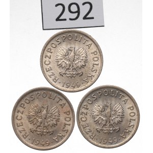 Volksrepublik Polen, 10-Groszy-Satz 1949 CuNi