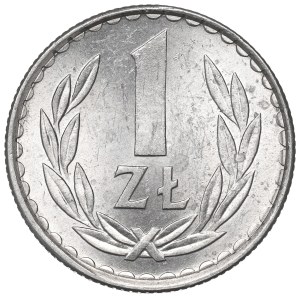 People's Republic of Poland, 1 zloty, 1982 - narrow date
