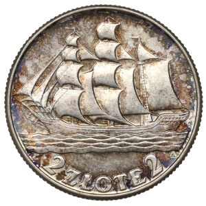 Druhá polská republika, 2 zloté, 1936, Plachetnice
