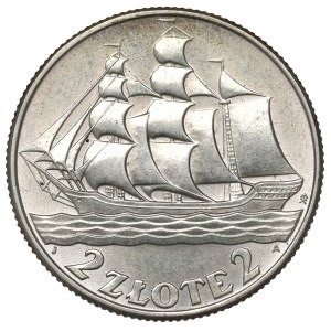 II Republic of Poland, 2 zlote 1936, Ship