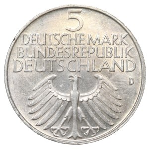 Deutschland, 5 Mark 1952 D, München – 100-jähriges Jubiläum des Deutschen Museums in Nürnberg