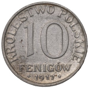 Kingdom of Poland, 10 pfennig 1917
