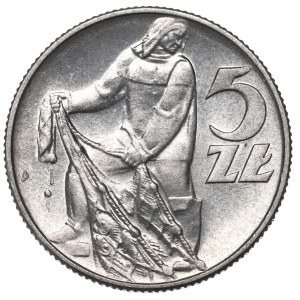 Peoples Republic of Poland, 5 zloty 1960 Fisherman