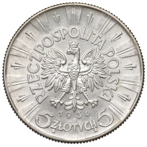 II Republic of Poland, 5 zloty 1936 Pilsudski