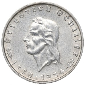 Niemcy, III Rzesza, 2 marki 1934 Schiller F