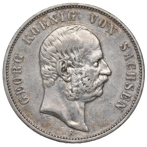 Germany, Saxony, 5 mark 1904