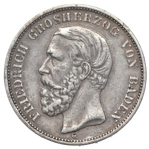 Allemagne, Bade, 5 marks, 1895