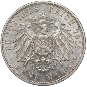 Germany, Bayern, 5 mark 1913