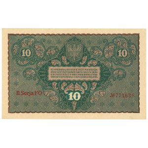 Second Polish Republic, 10 Polish marks, 1919, Second Series FO