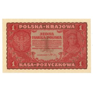 Second Polish Republic, 1 Polish mark, 1919, Series I AS