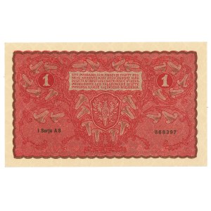 Second Polish Republic, 1 Polish mark, 1919, Series I AS