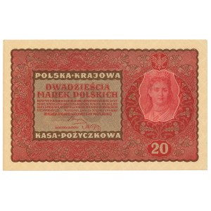 Second Polish Republic, 20 Polish marks 1919 II Serja DY