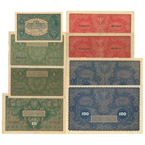 Second Polish Republic, 1-20 Polish marks - set of 5 pcs.