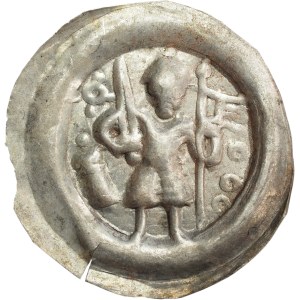 Leszek the White (1202-27), bracteate, Kraków, knight - rare