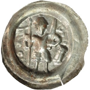 Leszek the White (1202-27), bracteate, Kraków, knight - rare