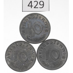 Germany, Lot of 10 Pfennig 1947-48