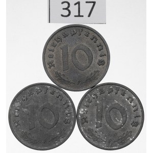 Germany, Lot of 10 Pfennig 1948