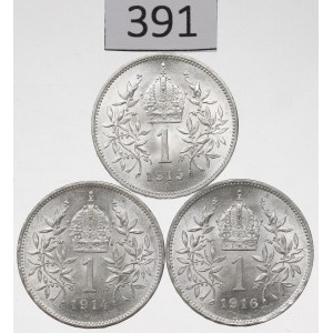 Austria, Lot 1 crown 1914-16