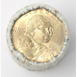 USA, 1 dolár z roku 2000 – banková rolka v hodnote 25 dolárov