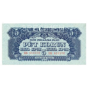 Czechosłowacja, 5 koron 1944 EK - specimen