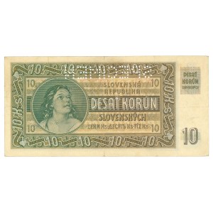 Slovakia, 10 crowns 1939 - specimen