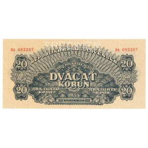 Czechosłowacja, 20 koron 1944 BA - SPECIMEN