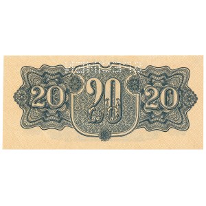 Czechosłowacja, 20 koron 1944 AE - SPECIMEN