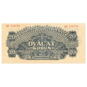 Czechoslovakia, 20 crowns 1944 EX - SPECIMEN