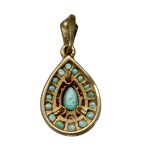 Europe, Original Pendant with Emeralds and Diamonds