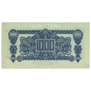 Czechoslovakia, 1000 Crowns 1944 - SPECIMEN