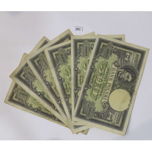 II RP, 500 złotych 1919 S.A. - Zestaw 6 egz.