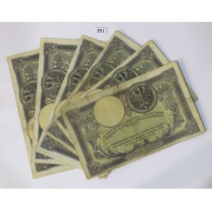 II RP, 500 złotych 1919 S.A. - Zestaw 6 egz.