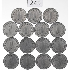 Germany, Third Reich, Lot of 1 pfennig 1942