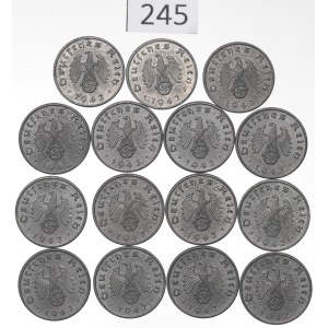 Germany, Third Reich, Lot of 1 pfennig 1942