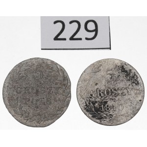 Zabór rosyjski, Zestaw 5 groszy 1816-40