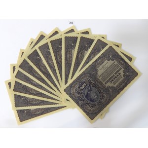 II RP, 1000 Polish marks 1919 III SERIES B - set of 12 pcs.