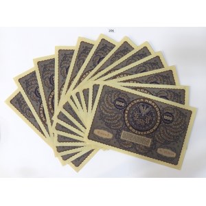 II RP, 1000 Polish marks 1919 III SERIES B - set of 12 pcs.