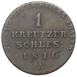 Silesia under Prussian rule, 1 kreuzer, 1810
