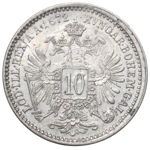 Austria, Franz Joseph, 10 kreuzer 1872