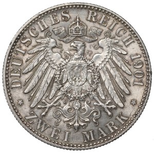 Niemcy, Prusy, 2 marki 1901 - 200 lat Królestwa Prus