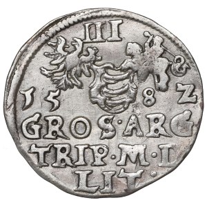 Stephan Bathory, 3 groschen 1582, Vilnius