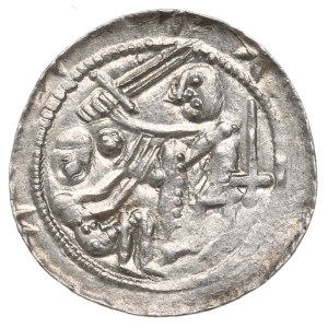 Władysław II l’Esiliato, Cracovia, denaro, aquila e lepre, CROCE e SPADA - BELLISSIMO